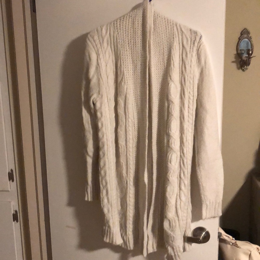 Long knee length cardigan